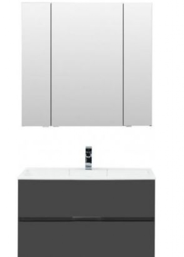 Мебель для ванной Aquanet Алвита 90 серый антрацит