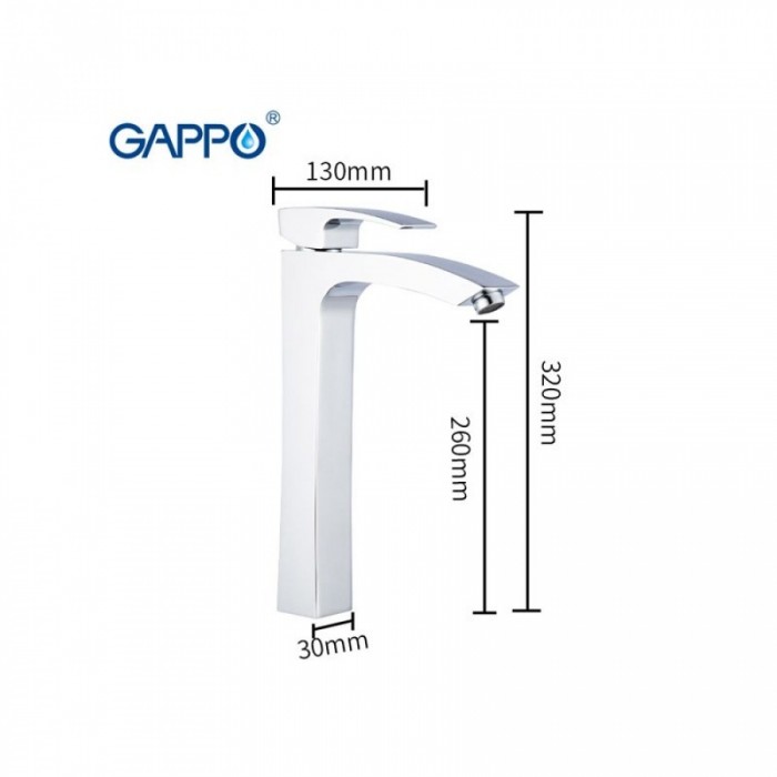 Смеситель высокий для раковины Gappo G1007-18