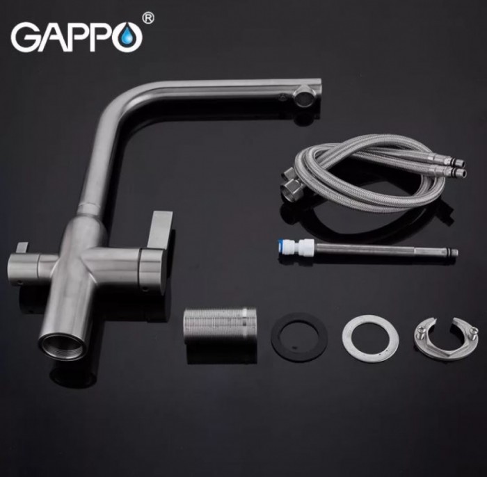 Смеситель для кухни со встроенным краном под фильтр Gappo G4399-4