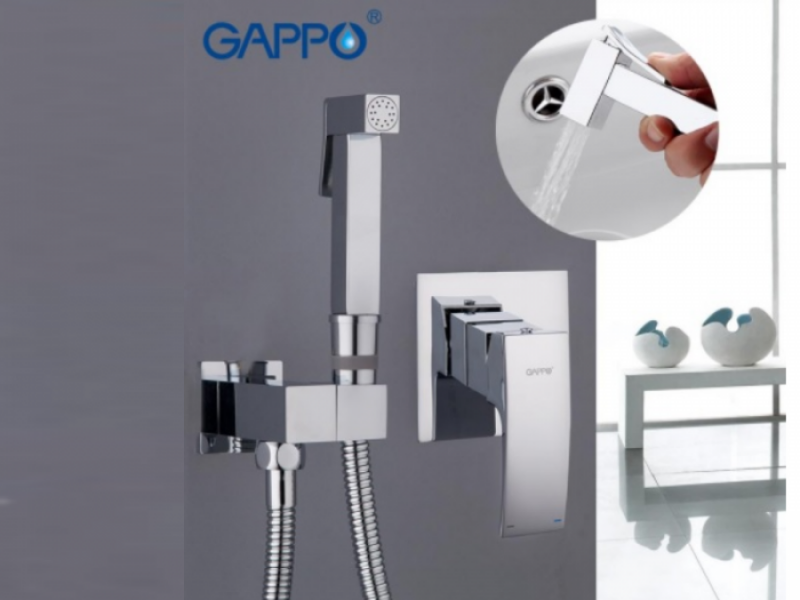 Встраиваемый смеситель с гигиеническим душем Gappo Jacob G7207