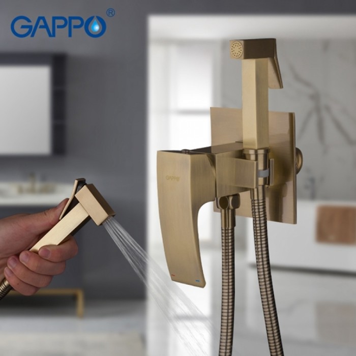 Встраиваемый смеситель с гигиеническим душем Gappo G7207-4