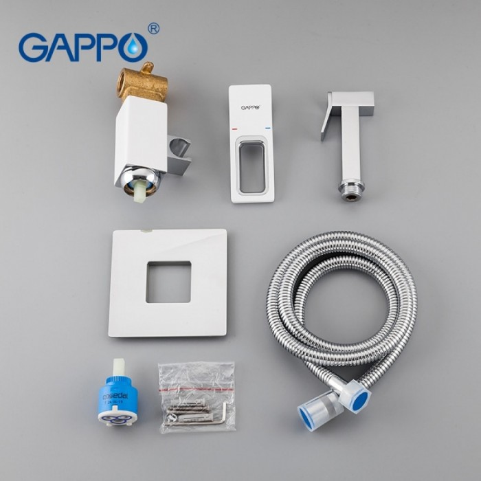 Встраиваемый смеситель с гигиеническим душем Gappo Futura G7217-8