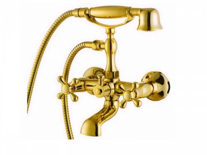 1Смеситель Kaiser Carlson Style 44223-3 Gold золото для ванны