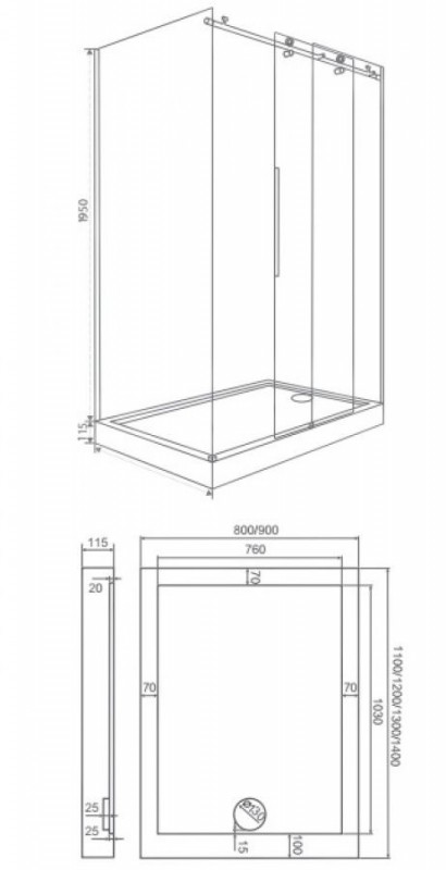 Душевое ограждение ПУЭРТА G Bas
