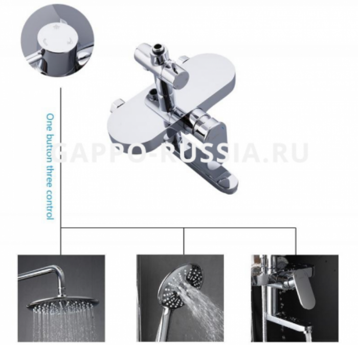 Душевая система со смесителем Gappo G2419