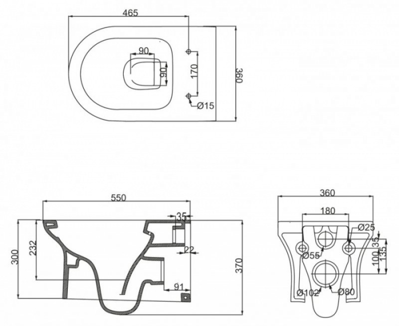 Унитаз подвесной Vella-R