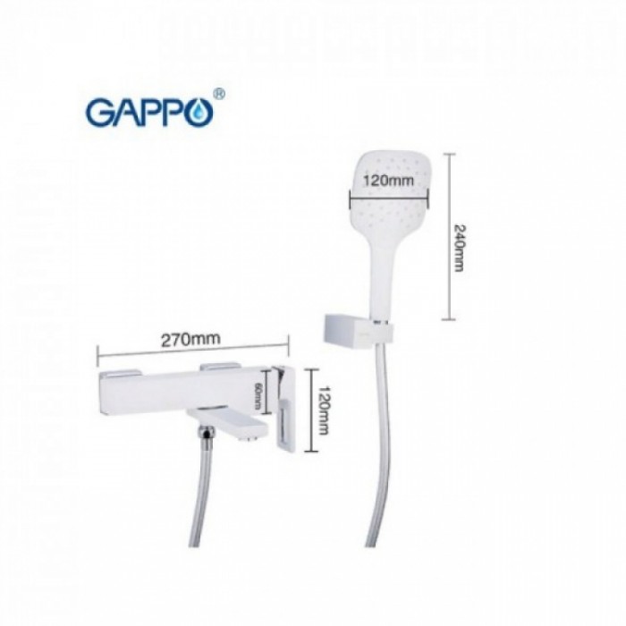 Смеситель для ванны Gappo Futura G3217-8