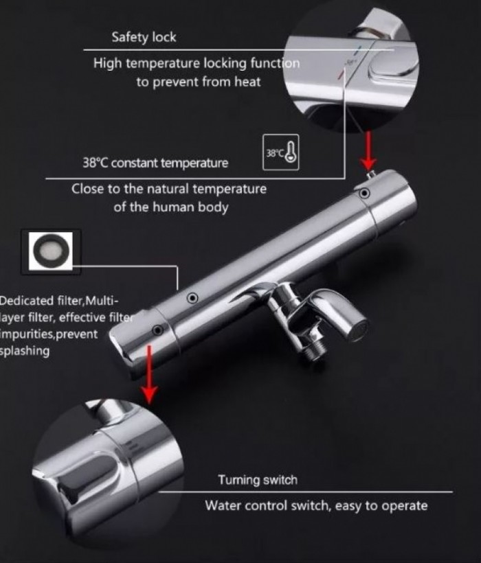 Термостатический смеситель Gappo G3290