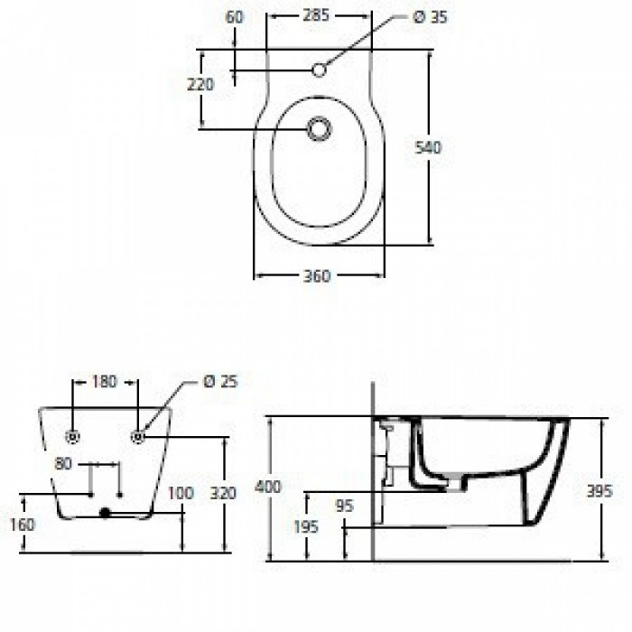 Биде подвесное Ideal Standard Connect E799701