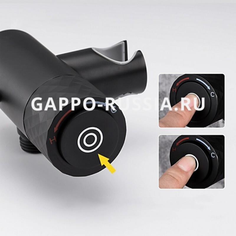 Встраиваемый термостатический смеситель с гигиеническим душем Gappo G7288-6