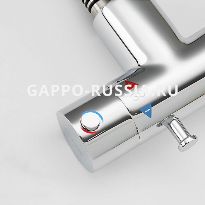 Встраиваемый термостатический смеситель с гигиеническим душем Gappo G7290
