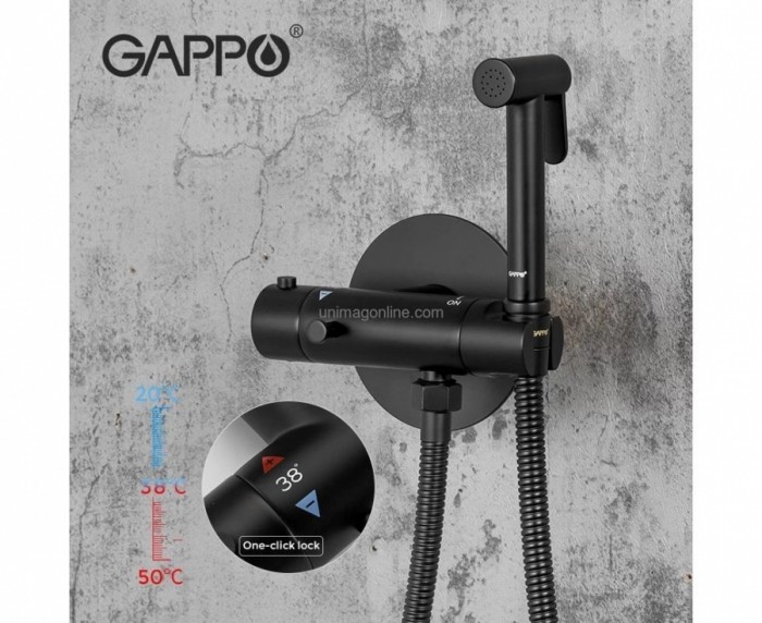 Встраиваемый термостатический смеситель с гигиеническим душем Gappo G7290-6