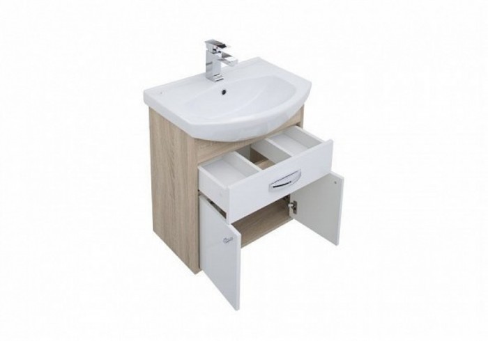 Мебель для ванной Aquanet Грейс 60 дуб сонома/белый