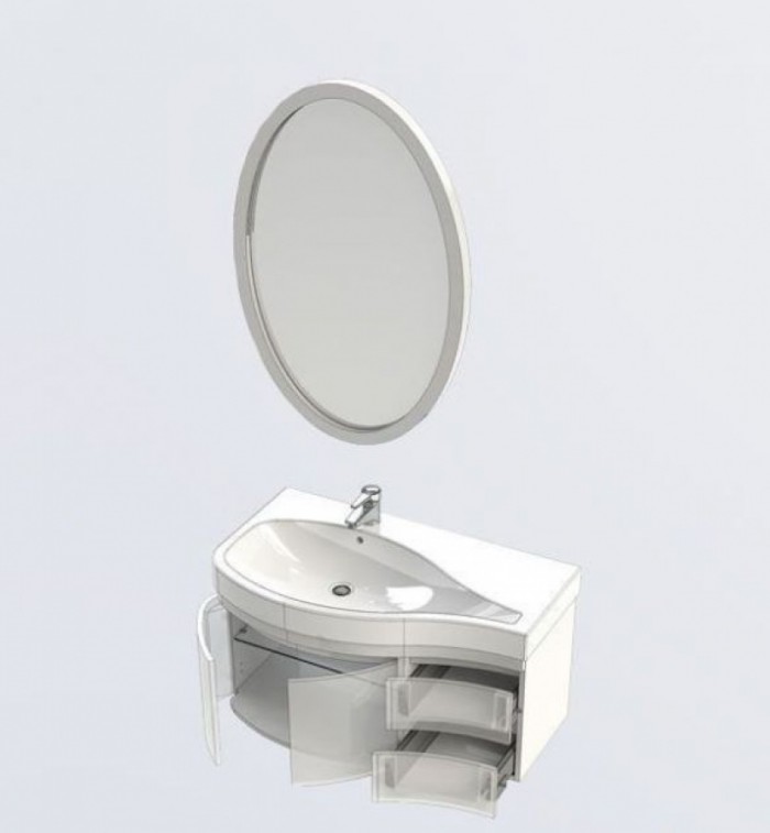 Мебель для ванной Aquanet Сопрано 95 L белый