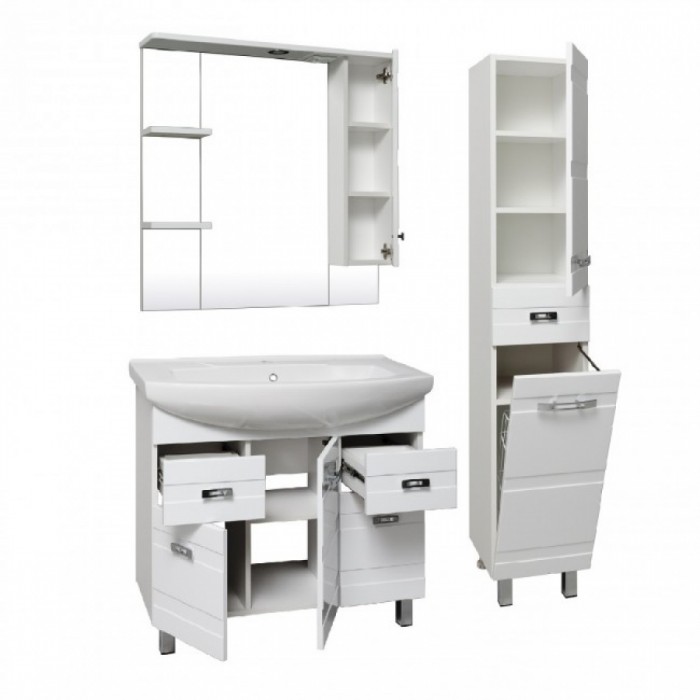Комплект мебели для ванной Runo Турин 75