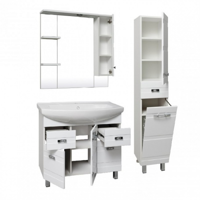Комплект мебели для ванной Runo Турин 85
