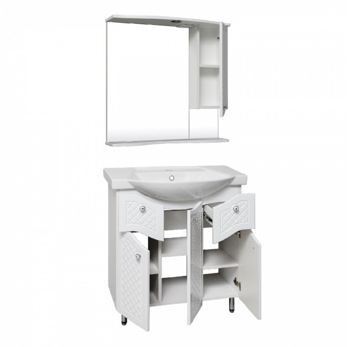 Комплект мебели для ванной Runo Милано 75