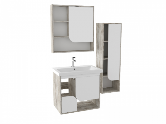 1Комплект мебели для ванной Runo Сити 60 подвесной
