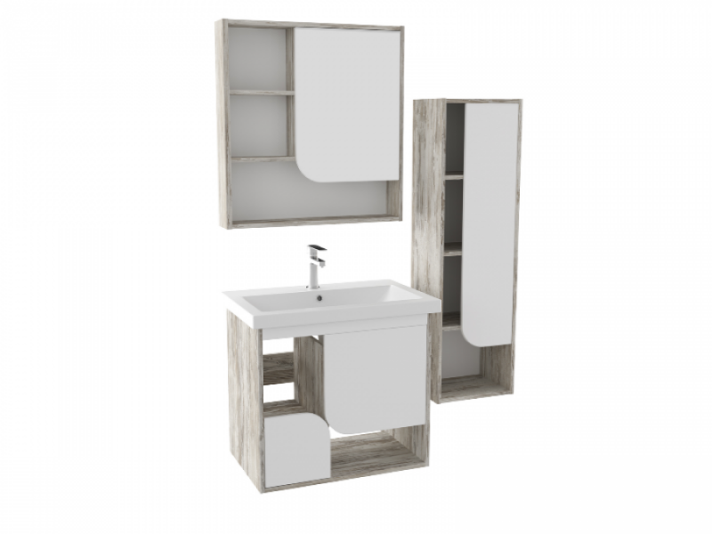 Комплект мебели для ванной Runo Сити 60 подвесной