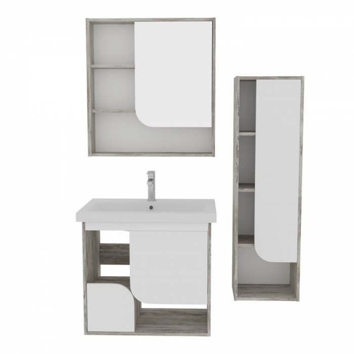 Комплект мебели для ванной Runo Сити 70 подвесной