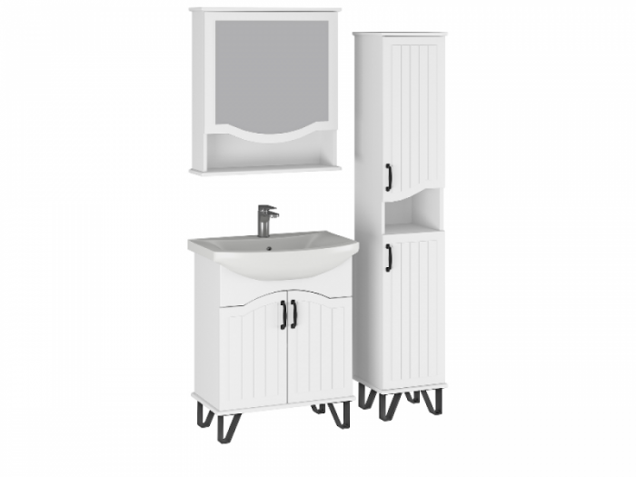 1Комплект мебели для ванной Runo Марсель 60