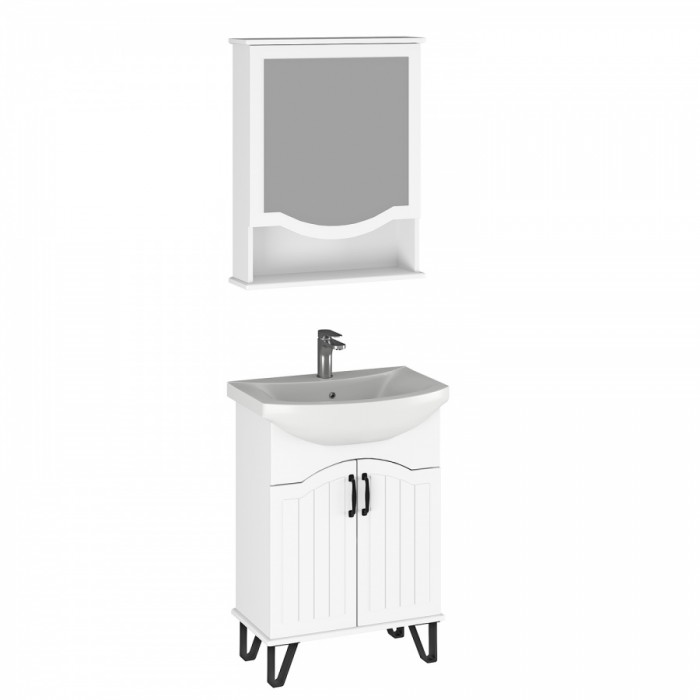 Комплект мебели для ванной Runo Марсель 60