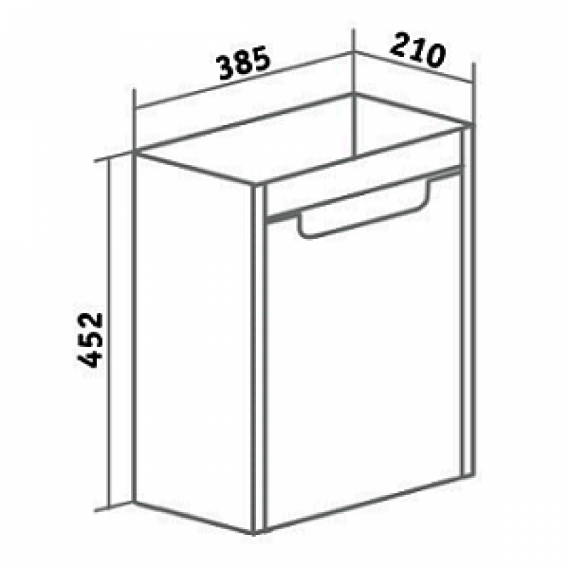 Комплект мебели для ванной Runo Микра 40 подвесной