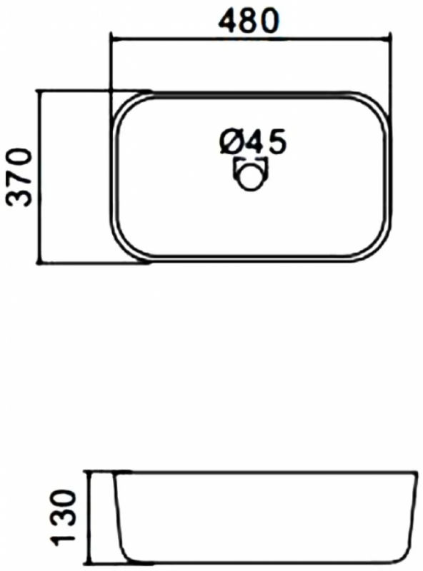 Раковина керамическая к столешнице Gappo GT403-8