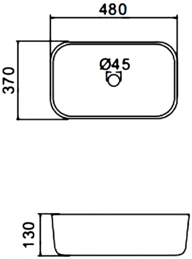 Раковина керамическая к столешнице Gappo GT403-8