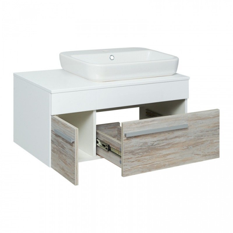 Комплект мебели для ванной Runo Вудлайн 100 подвесной