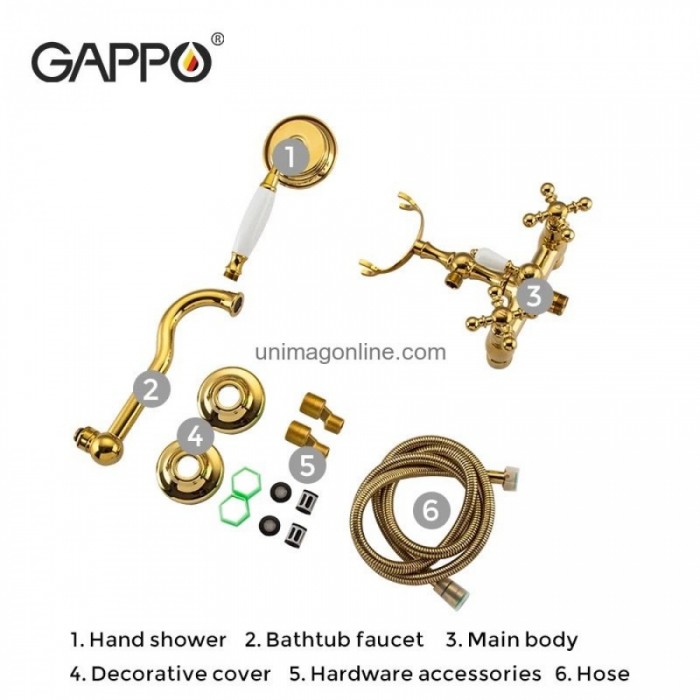 Смеситель для ванны Gappo G3289-6